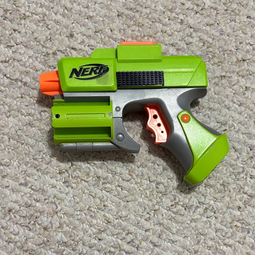 Nerf Green and Orange Toy Blaster